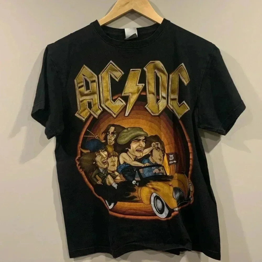 AC/DC Double Sides 666 Cartoon Rock Band T-Shirt